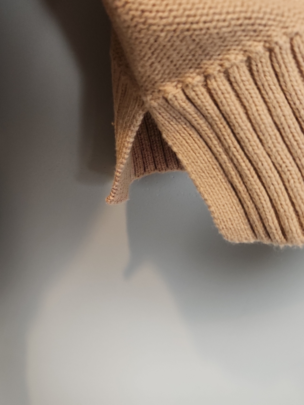 Quince 100% Organic Cotton Cropped Cardigan Camel Color Large - Picture 8 of 11